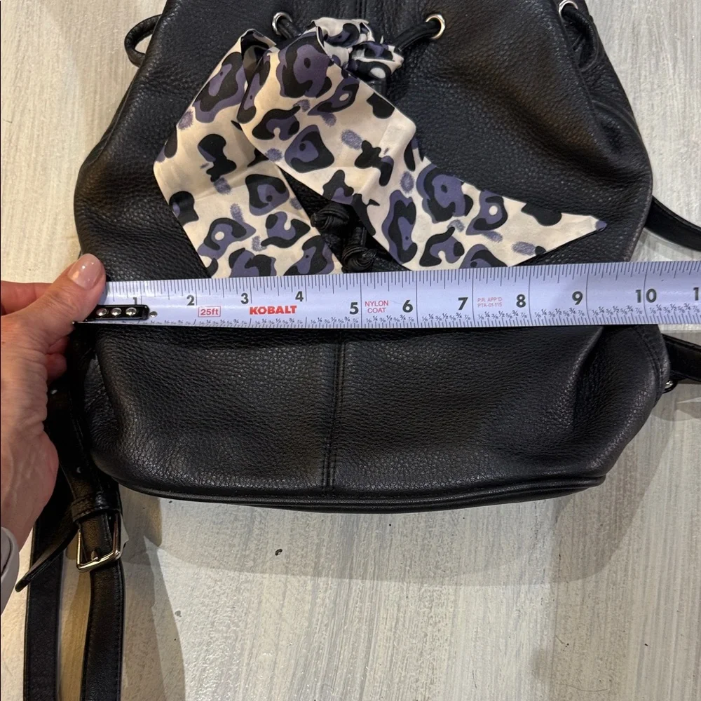 Vintage Coach Black Leather Daypack- EUC